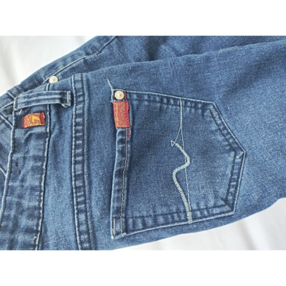 7 For All Mankind Girls Jeans Slimmy  16 Reg Junior Mid Rise 28x28 Distressed‎